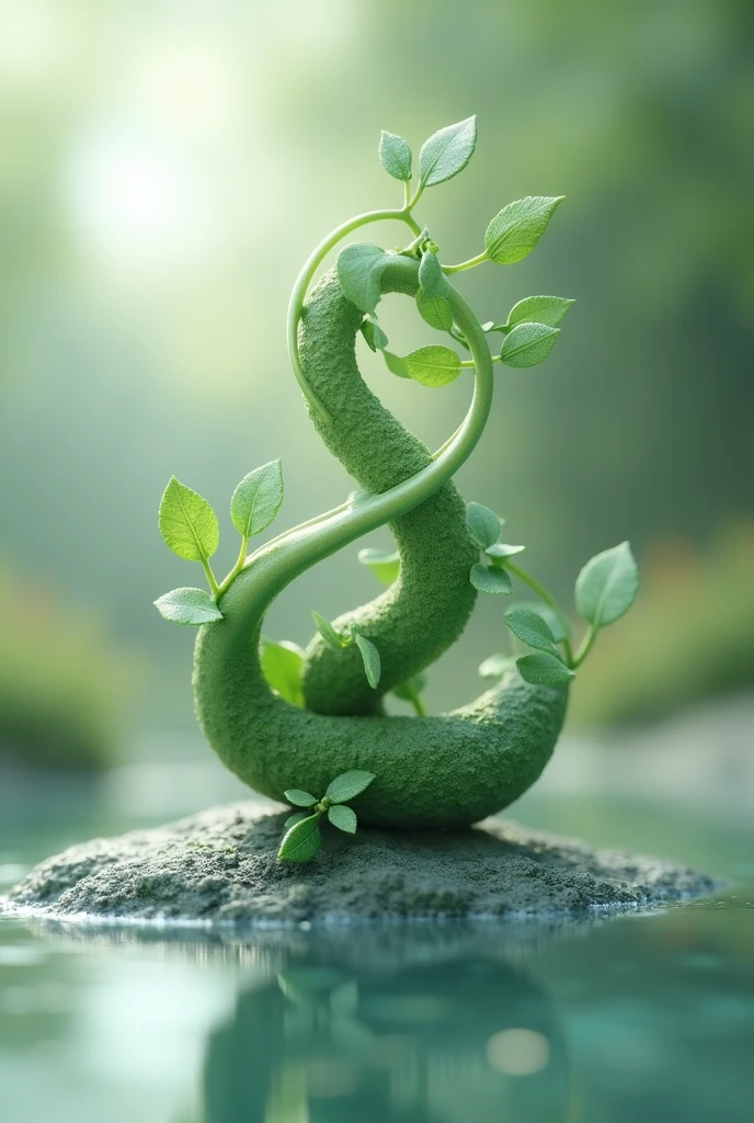 Create a 3D logo for write a Nature The logo should convey