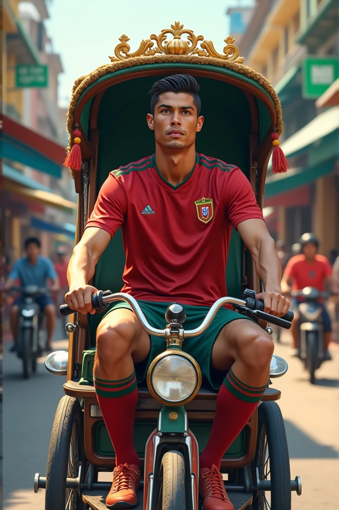 Ronaldo naik becak