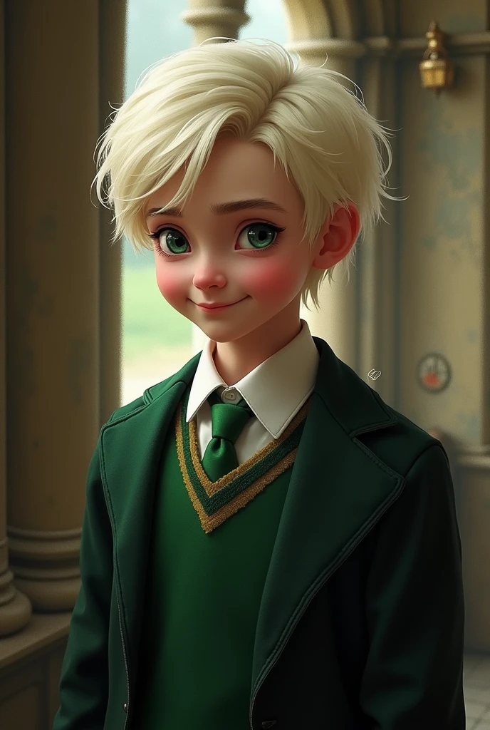 create an image of draco malfoy being cute (as tom felton prisoner of azkaban
