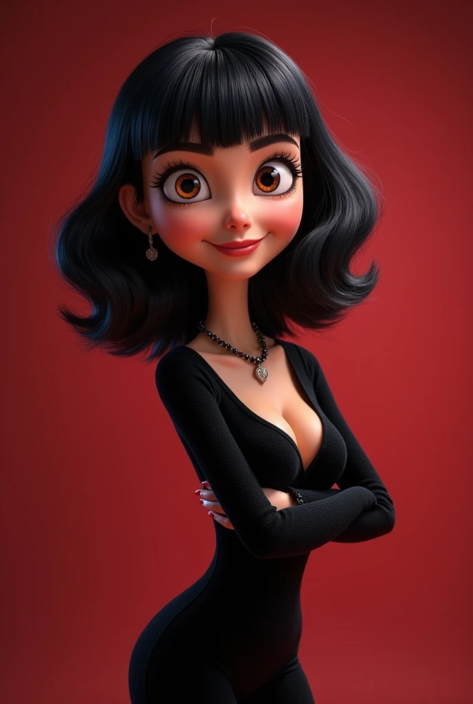 Create Mavis from the movie Hotel Transylvania with huge tits 
