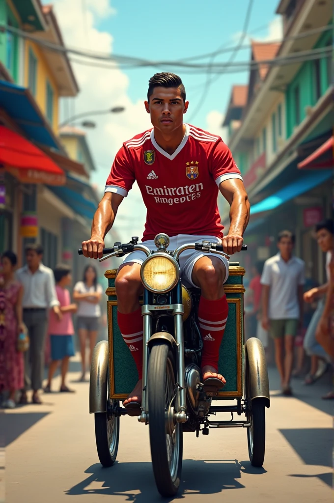 Ronaldo naik becak