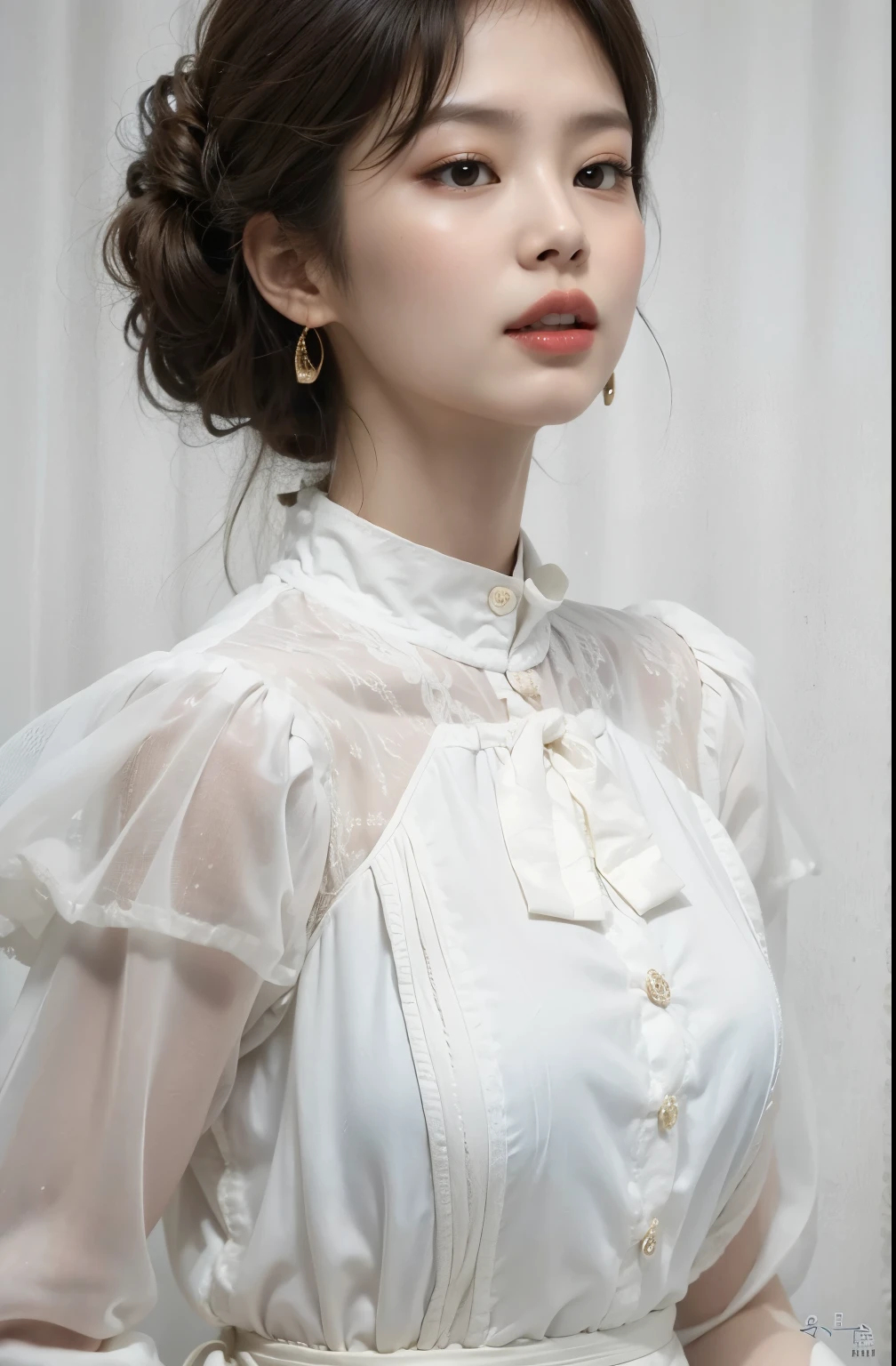 Beautiful woman in intricate Minimalist and Edgy Outfit