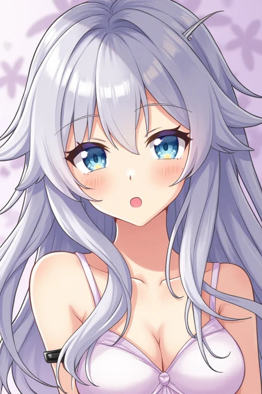One person, High resolution, chest, Long Hair, blue eyes, accessories, tongue, tongueを出す, 大きなchest, Ahegao, Sleepy, A seductive smile, anime, High resolution,