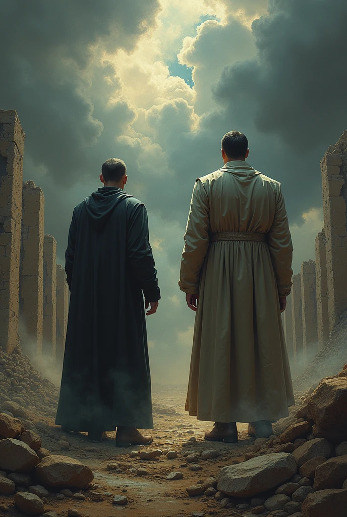 The scene symbolizes their shared hubris and the ultimate downfall that came from their belief in their own invincibility."