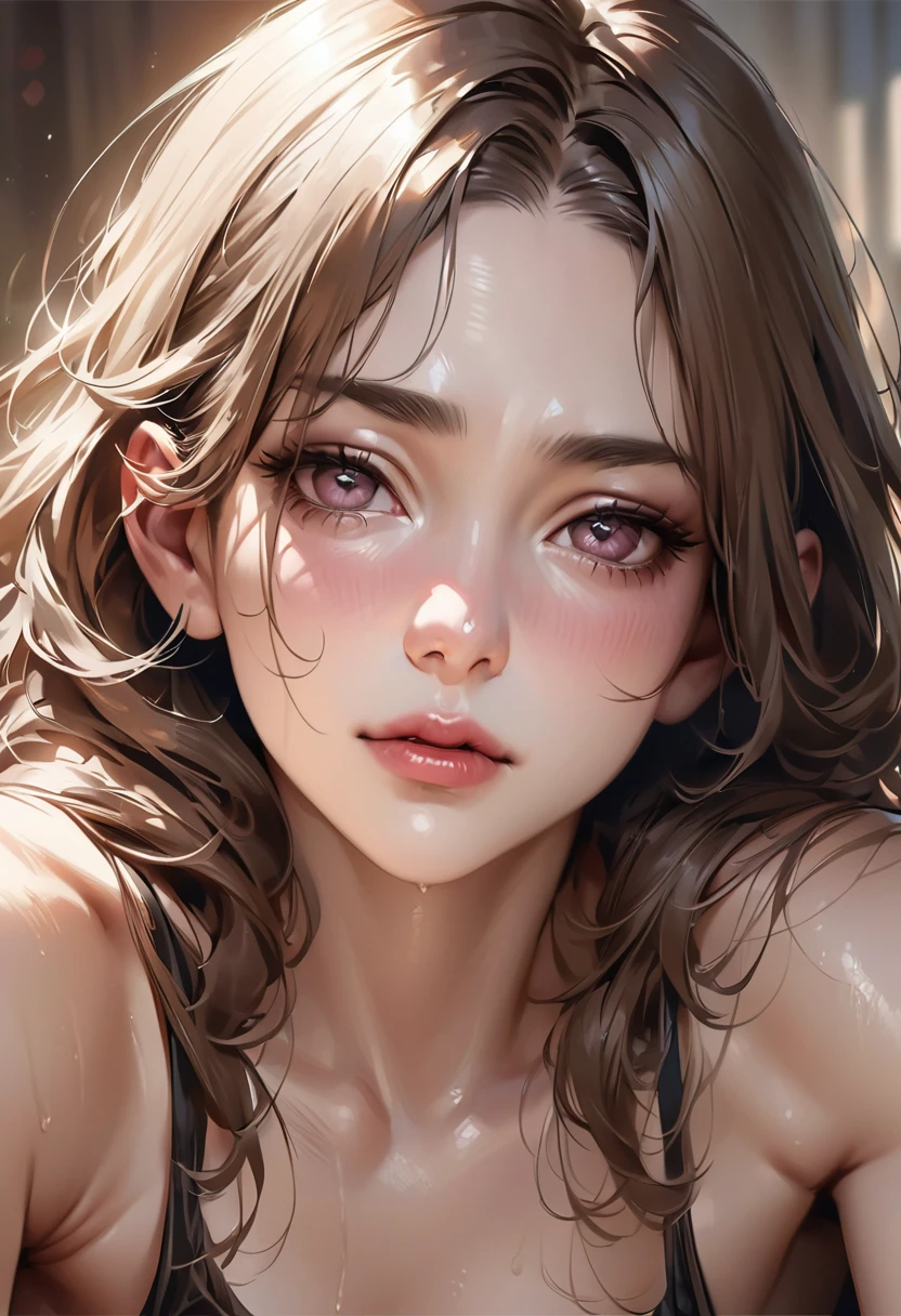 a beautiful girl with embarrassed expression, tears in her eyes, wet clothes, detailed realistic portrait, beautiful detailed lips, extremely detailed eyes and face, long eyelashes, realistic skin texture, intricate details, cinematic lighting, dramatic shadows, warm color tones, soft focus, photorealistic, masterpiece, hyper detailed