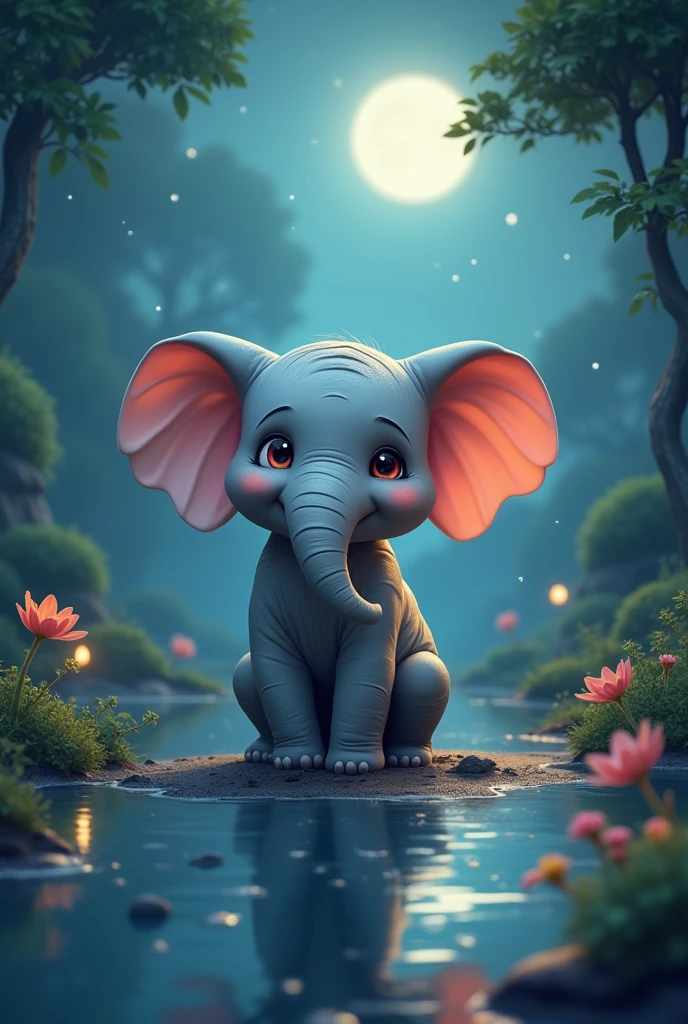 Cute elephant raat mai