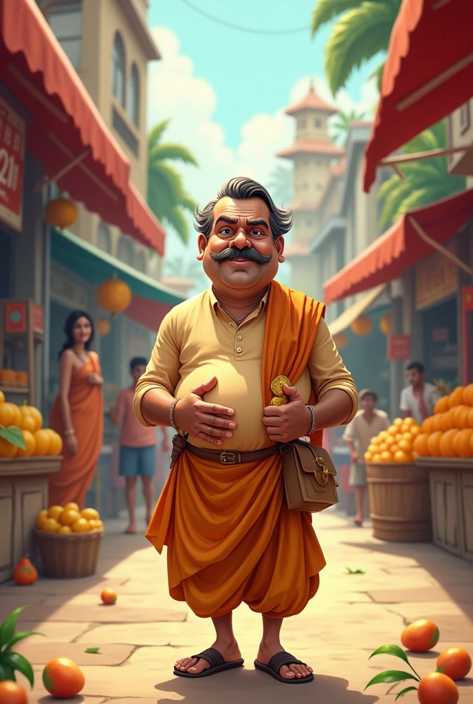 Naeema Raazia says when the jackal's time comes, he heads towards the city. But when Mian Kंजूस's time came, his wife asked him for mangoes. Mian Kंजूस's real name was Hamid Khan, but everyone in the neighborhood called him 'Mian Kंजूस' because of his stinginess. Anyway, Mian Kंजूस heard the request, then with great courage, took some money out of his chest and put it in his pocket with great pomp and headed towards the market.
Cartoon character