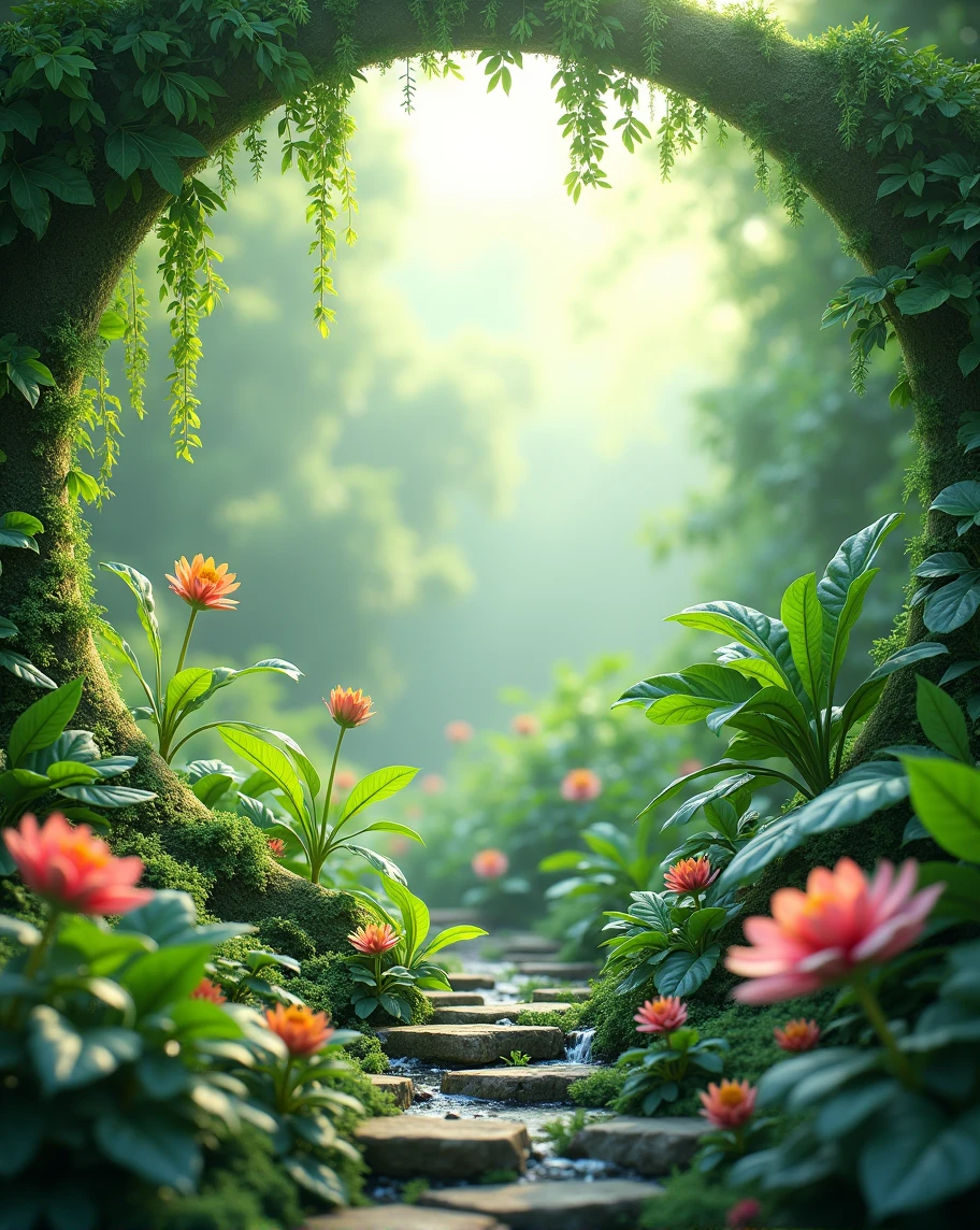 4K, plant background