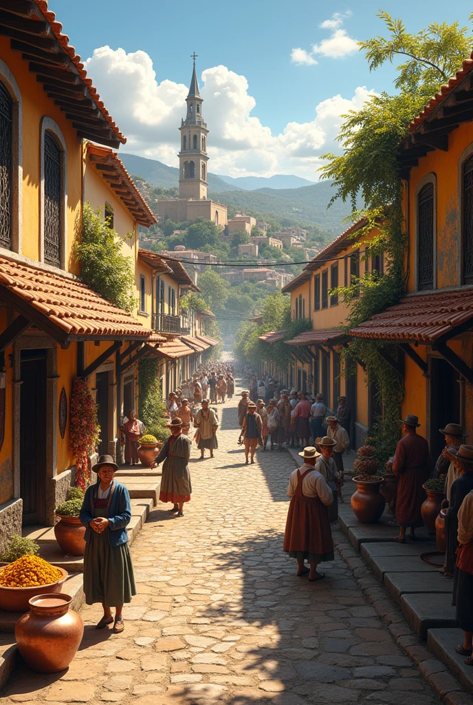 street of new Jews in Pernabuco Brazil in the year 1800