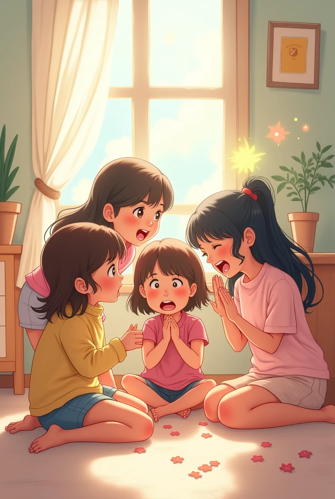 Group of girls farting