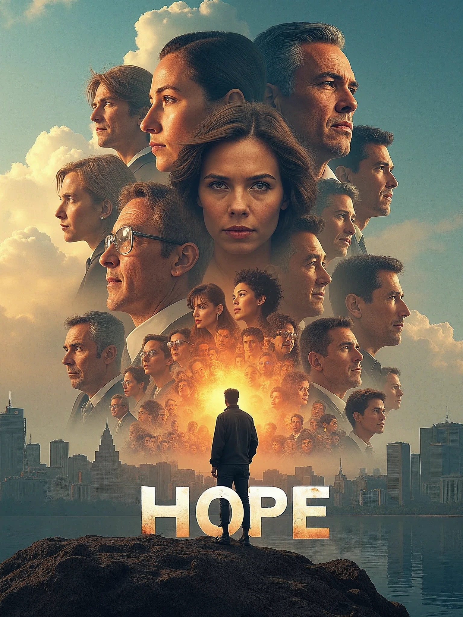 images with 16:9 format that portray high-resolution images with high contrasts hyper realism fade texts on the image focused on hope for better days bring people , places, animals, landscapes etc:
