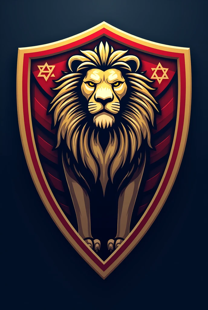 Create a shield for a football team with the Lion of Judah
