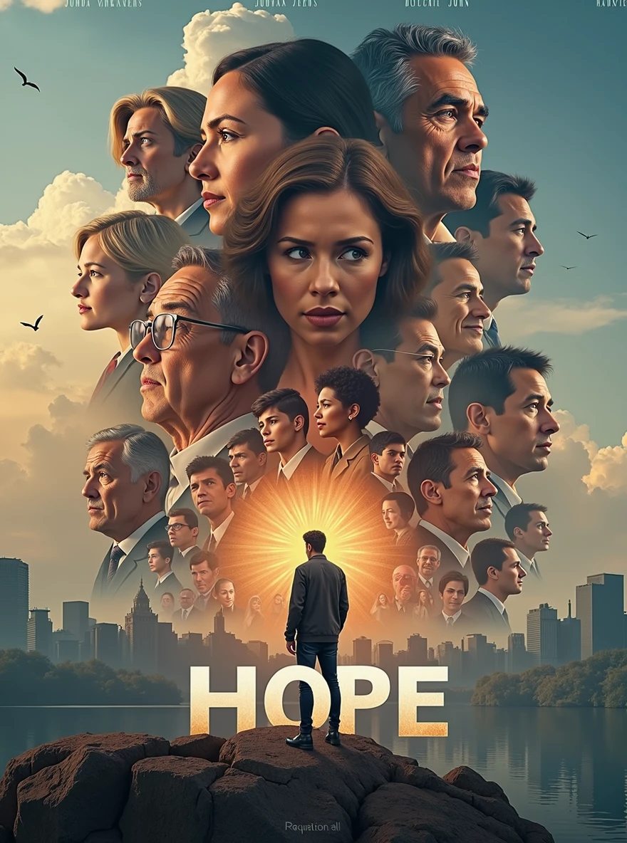images with 16:9 format that portray high-resolution images with high contrasts hyper realism fade texts on the image focused on hope for better days bring people , places, animals, landscapes etc: