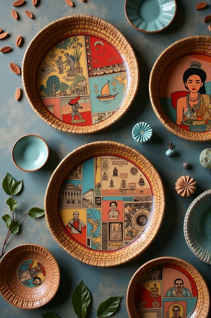 Craft/create any decorations that are associated with the topic "Salaysay ng Bayan, Saysay ng Bansa" using recycled materials. - slogan ex. " Ang hindi lumingon sa pinanggalingan, ay di makakarating sa paroroonan" by Dr. Jose Rizal
- crafts/decorative arts
- posters/trivia (about history, origin), it can be printed and put on used BILAO, preferably 14  or 16 inches    
- printed Pictures on Bilao