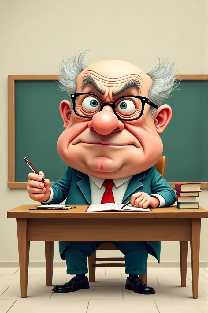 Caricature of a teacher