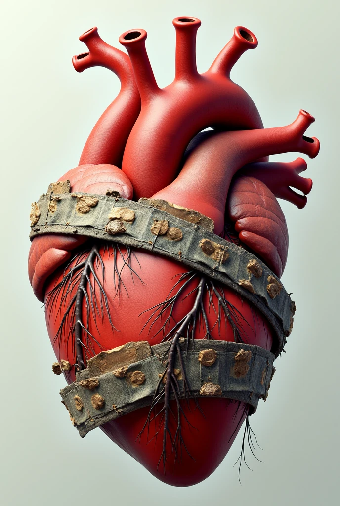 Heart intertwined with a wallet or money 