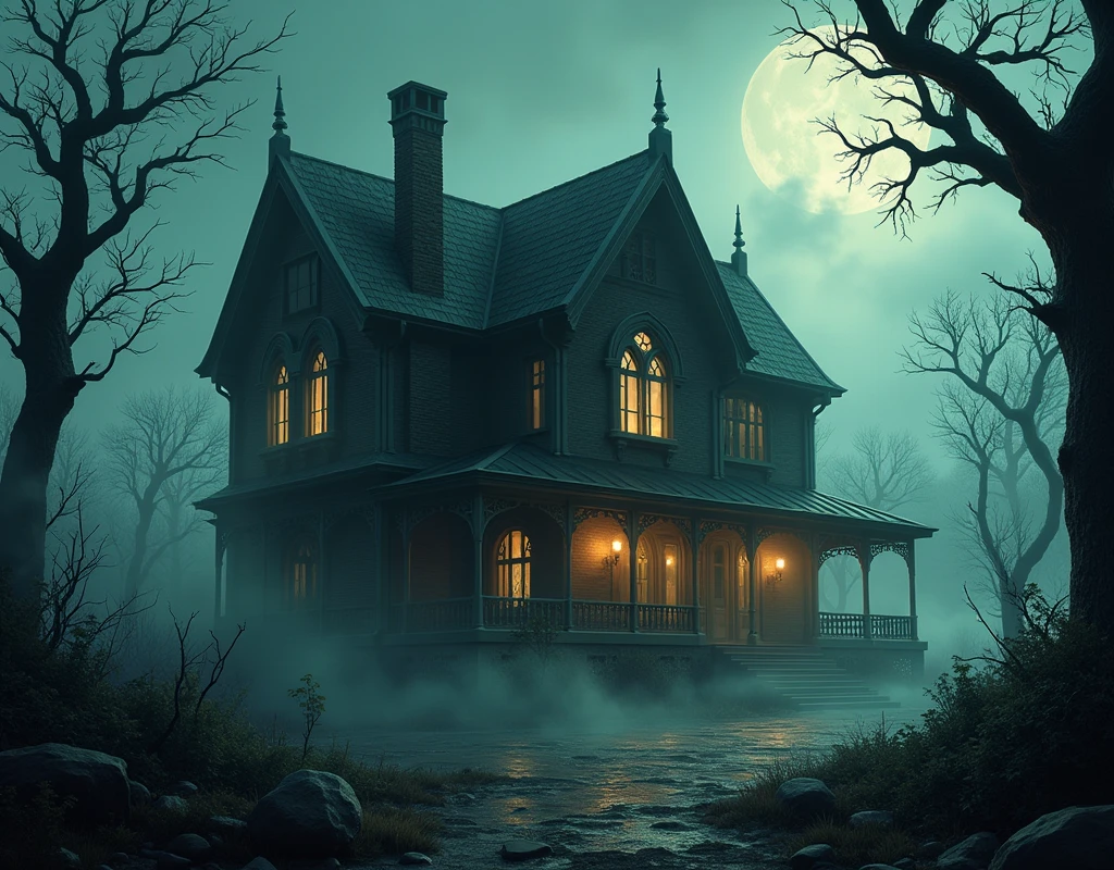 a 1920's house, lovecraft setting, role-playing game.