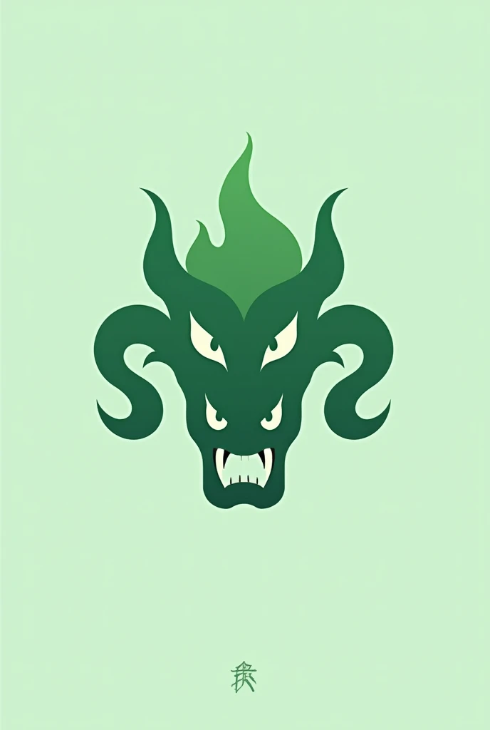 A logo of a green Hydra the Monsters with 3 heads
make it more minimalist with just one color, and in 2d