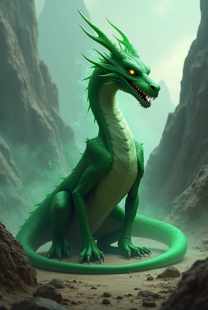 Hairless green dragon
