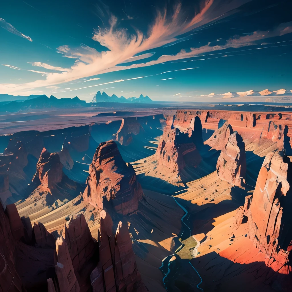 mountains with a large rock formation in the middle of them, a digital rendering by Carl Rahl, flickr, naive art, chiseled formations, epic land formations, beautiful new mexico landscape, incredibly beautiful, layers of strata, amazing color photograph, wyoming, oklahoma, dramatic earth colors, “ aerial view of a mountain, red peaks in the background, photorealist