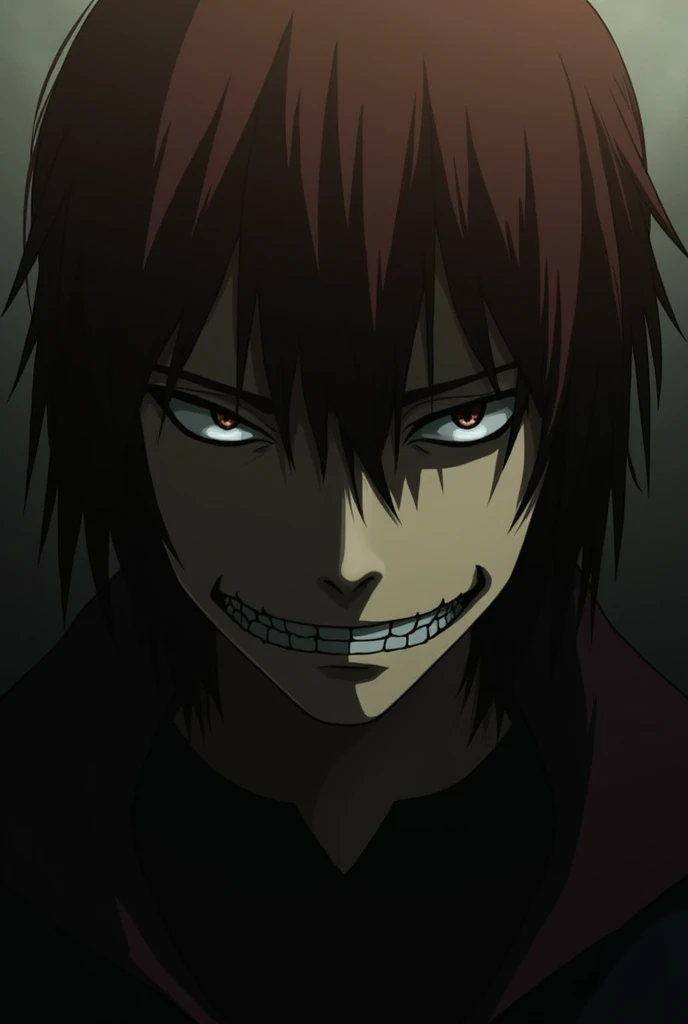 Kira from Death Note in an evil look