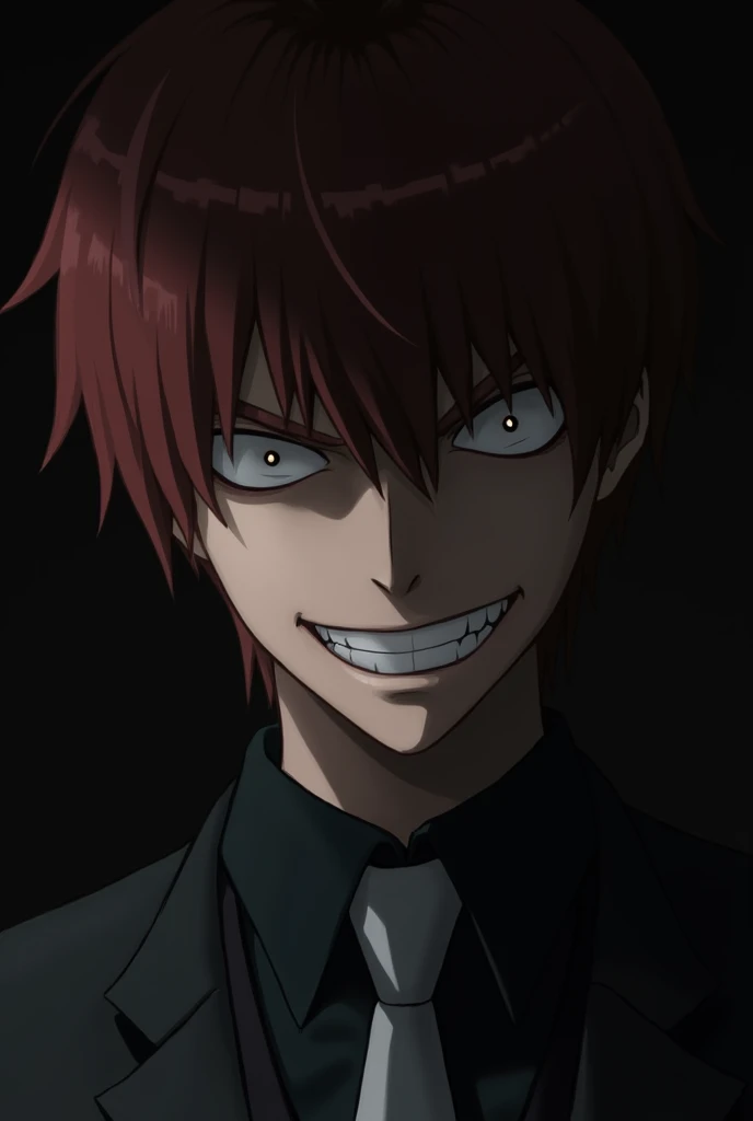Kira from Death Note in an evil look