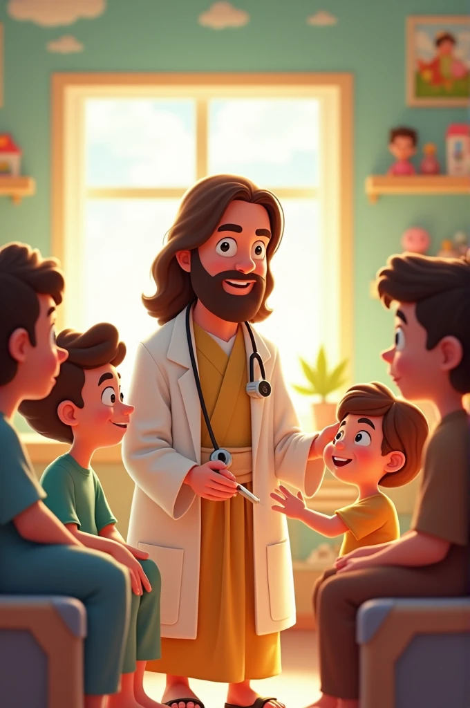 Jesus as a children's doctor animated version