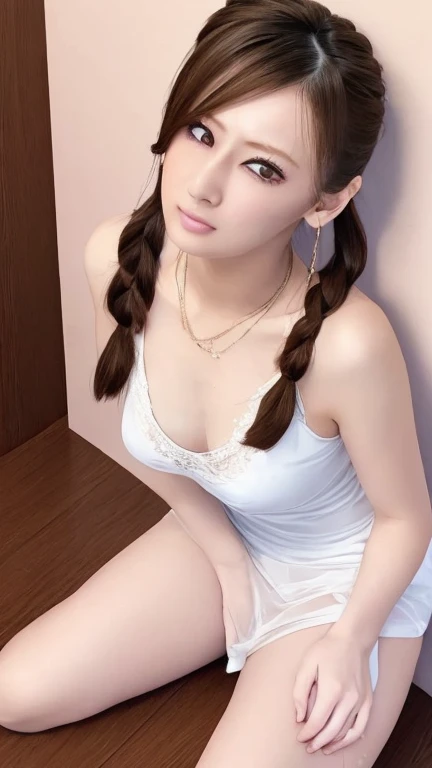 ((A super cute 14 year old girl:1.3)), (((Doing a bust-up massage at home:1.3))), Outstanding proportions, ((whole body)), From above, ((Very small beautiful breasts:1.2)), Small beautiful butt, Slender body line, (((Cute training wear:1.2))), Smooth body, Small and slender figure, ((Detailed eyes and face, Baby Face:1.3, Idol Face, Professional photography techniques)), (Perfect Anatomy), ((blush)), (Highest quality, 8K, masterpiece:1.2, RAW Photos), ((A hard-working expression:1.3)), sense of openness, Ultra-detailed, ((Short pigtails)),