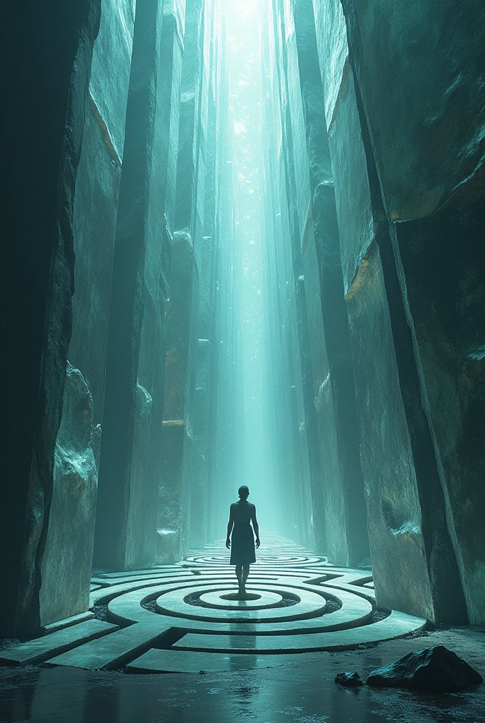 labyrinth inside a crystal representing psychological aspect