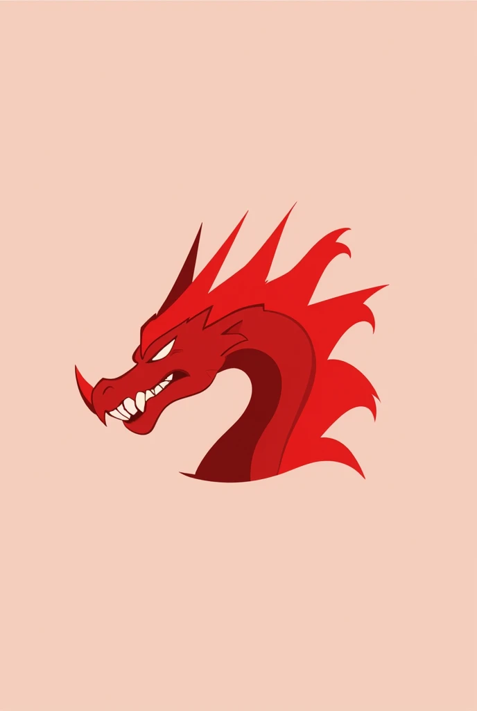 A logo of a red Dragon the Monster like the redragon logo
make it more minimalist with just one color, and in 2d