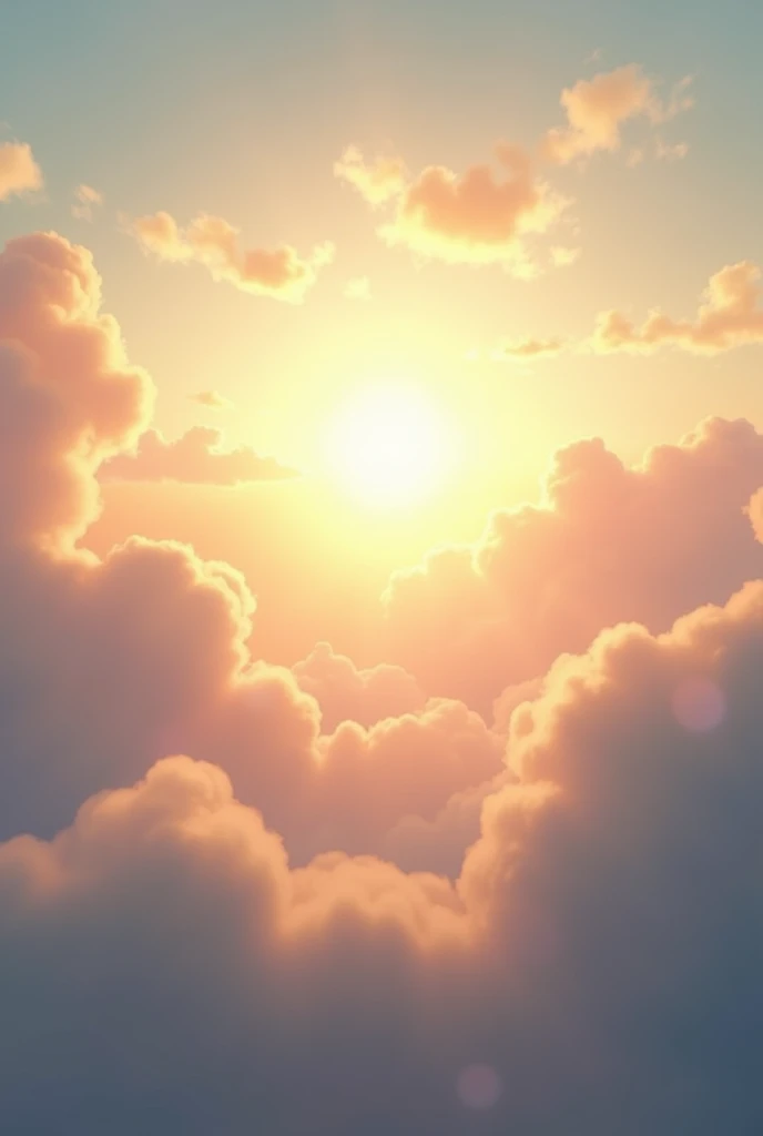 a soft, warm light breaking through the clouds, symbolizing hope.