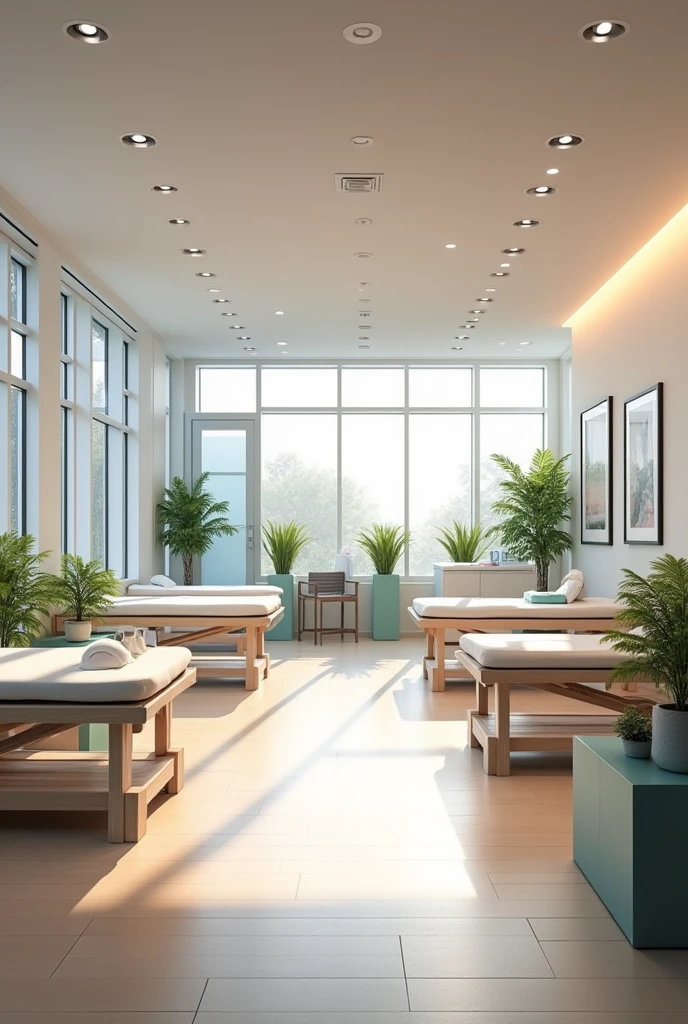 Create an image of a physiotherapy clinic named Fisioclinic