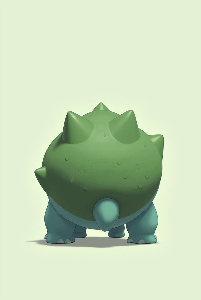 Bulbasaur Picture from the back From her forehead But the eyes do not appear, only the head is pointing forward