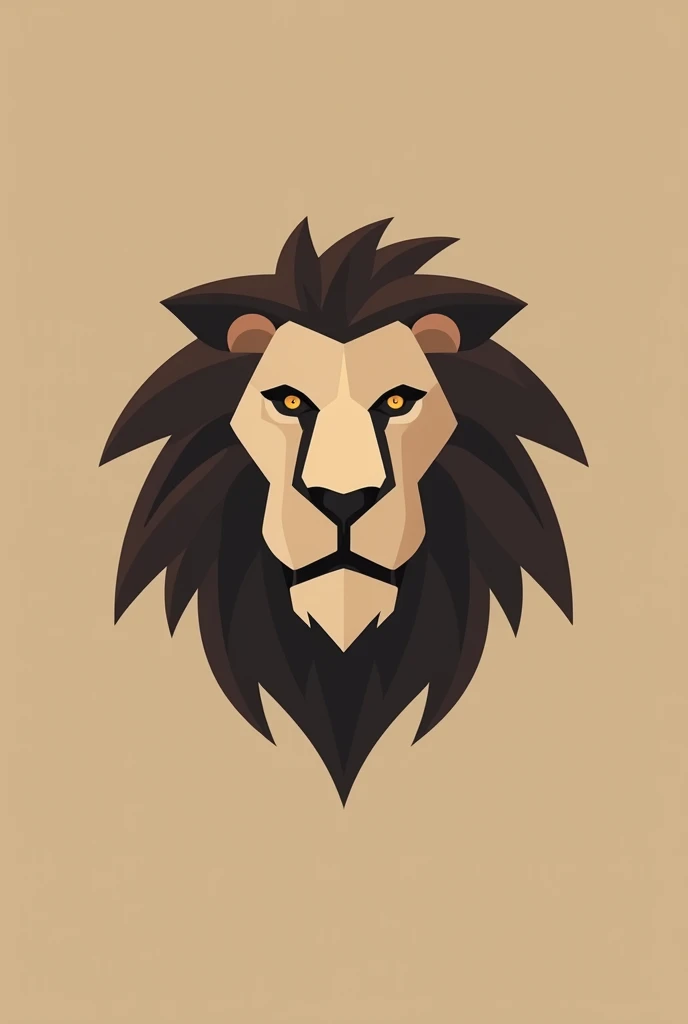 lion logo, flat design
