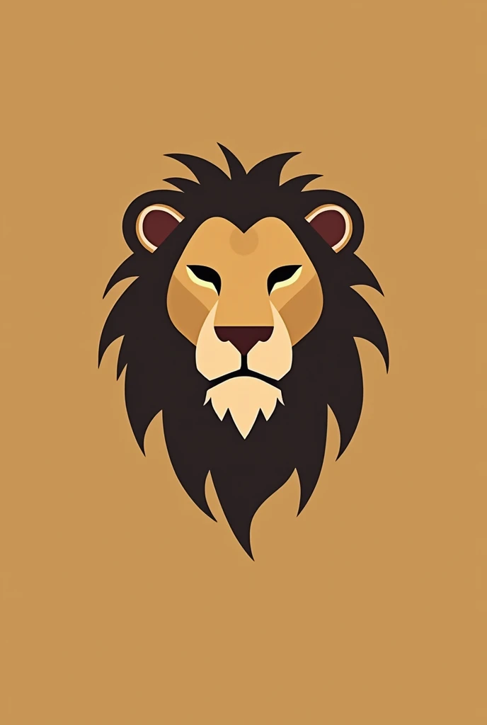 lion logo, flat design