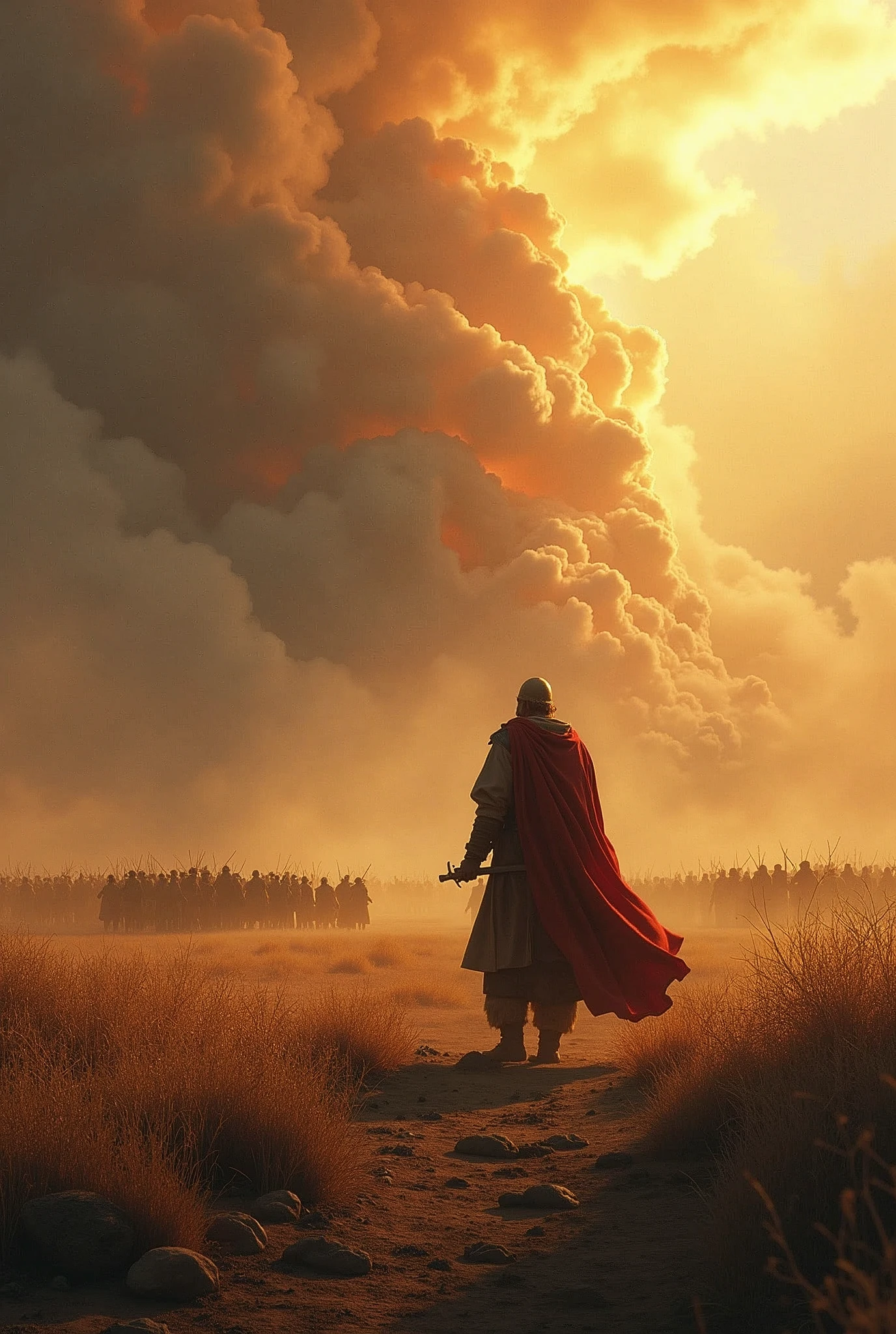 In the wilderness stood a man with a drawn sword, who was a general in the Lord's army.
BREAK
The king's army was surrounded on all sides by an army of 180,000 men.
BREAK
The king gave up and looked out over the wilderness, waiting all night for the king to surrender.
BREAK
When the king decided to surrender, he went out of the castle the next morning and found a pile of 180,000 corpses of the enemy army.
BREAK
They had fallen by the sword of the general of the Lord's army.
BREAK
Thus, the king was saved.