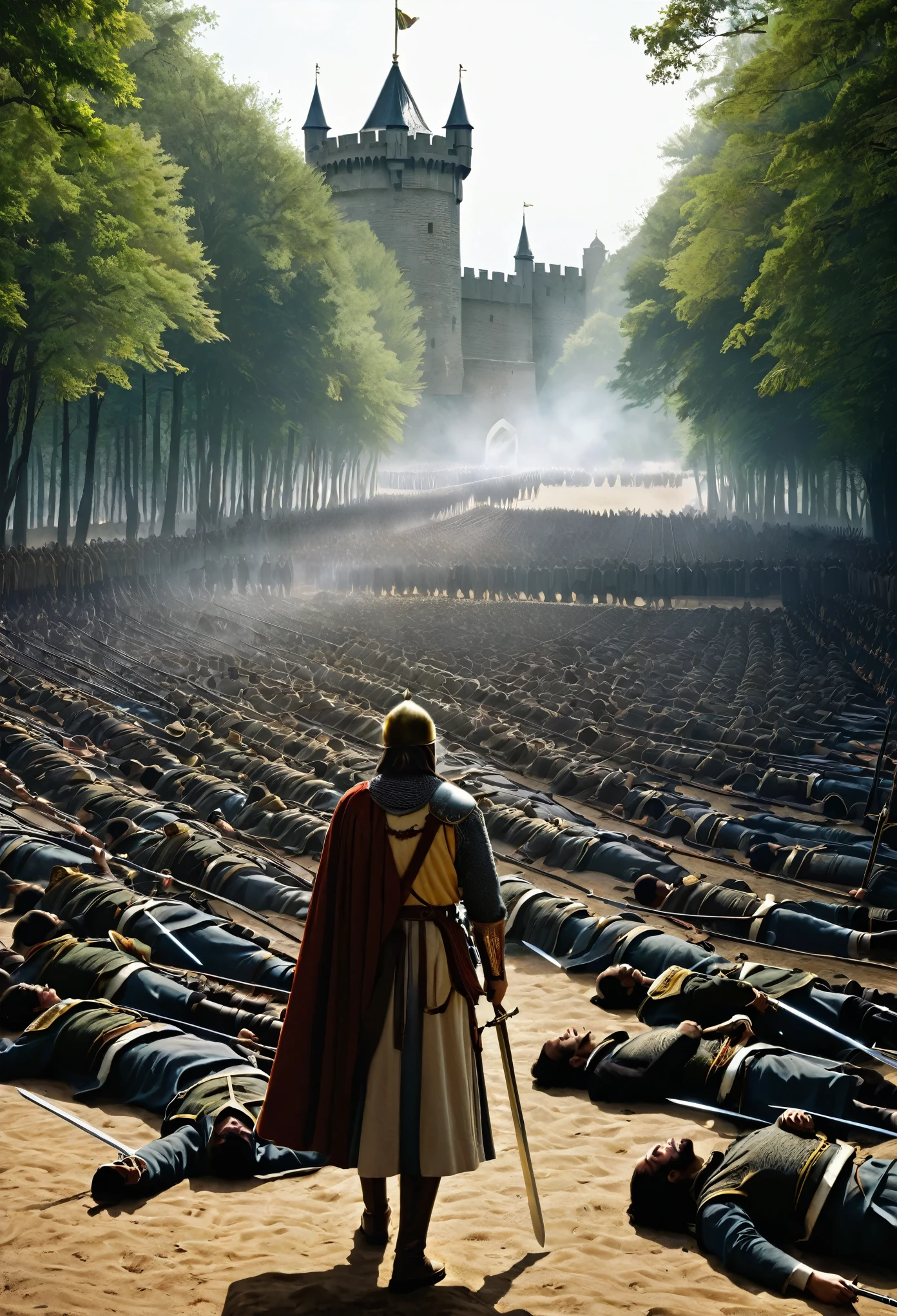 In the wilderness stood a man with a drawn sword, who was a general in the Lord's army.
BREAK
The king's army was surrounded on all sides by an army of 180,000 men.
BREAK
The king gave up and looked out over the wilderness, waiting all night for the king to surrender.
BREAK
When the king decided to surrender, he went out of the castle the next morning and found a pile of 180,000 s of the enemy army.
BREAK
They had fallen by the sword of the general of the Lord's army.
BREAK
Thus, the king was saved.
