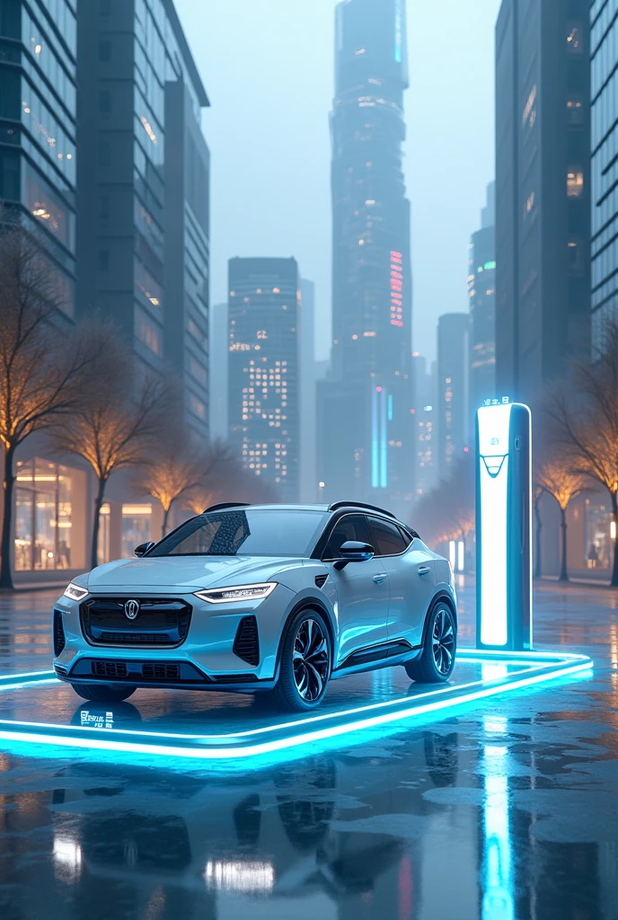 Electric Vehicle Charging Station, Modern+imagination