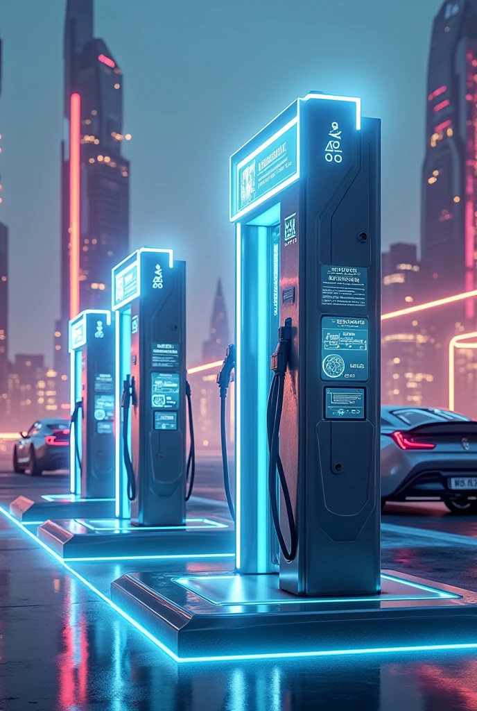 Electric Vehicle Charging Station, Modern+imagination