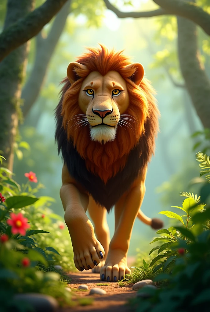  lion to forest animation  pachhata hua