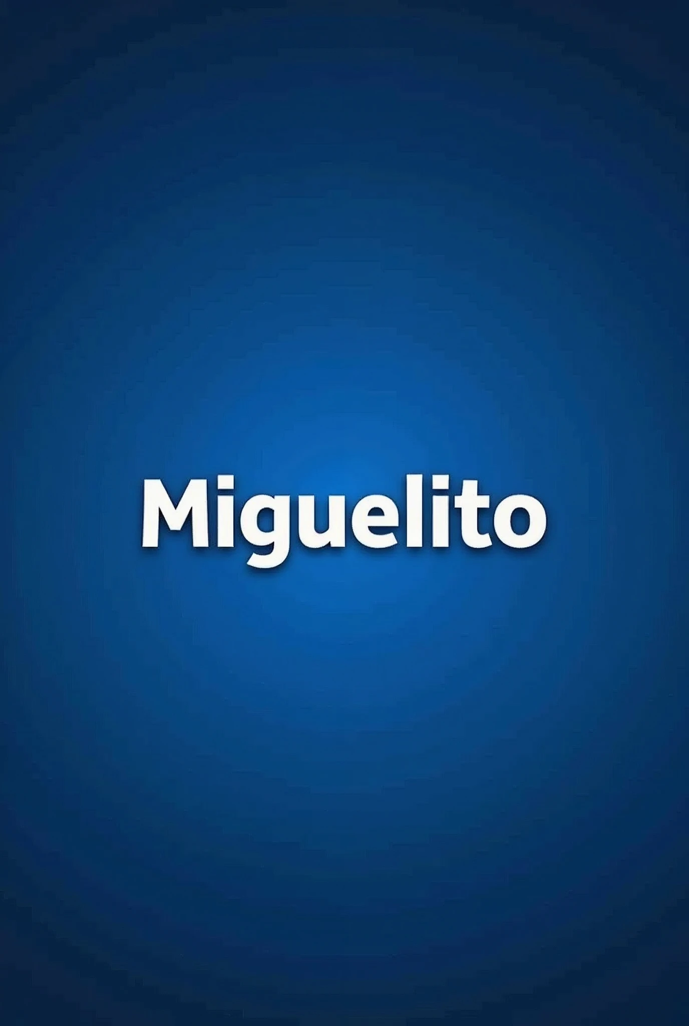 Make me a youtube banner that is blue and says miguelito in white