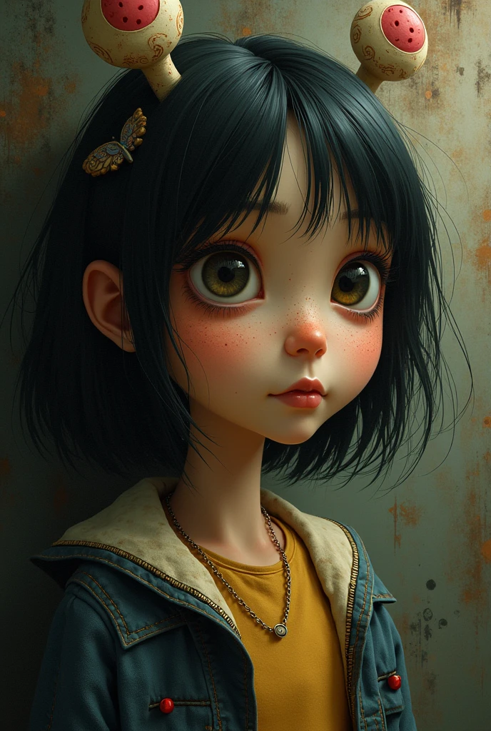 faça uma versao de coraline 2, masterpiece, anatomically correct, textured skin