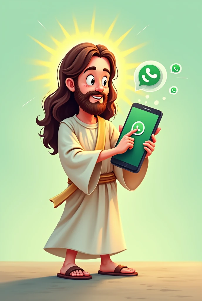 Cartoon image of jesus  on whatsapp

