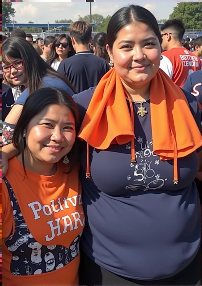 several people are posing for a picture in front of a crowd, profile pic, profile picture, very very low quality picture, having a great time, group photo, with the sun shining on it, hundreds of them, over-shoulder shot, pictured from the shoulders up, karla ortiz, center of picture, wearing an orange t shirt, discovered photo, , huge tits, nothes, sexy, cute, imal clothes, thick, bbw, chubby stoh, thick nipples, nipple pi, large a hard nipples, piercing h shirt, nippd through shirt, busty, major clenaked, ripping through top, ing over sideoo tight, tits, extra wide hips, upper body zoom in, showing off huge tits, fatmach, see through top, fat bbw, large areola showing, major vage, latina, down to stomach, wide hipsexy, upper oom, thick arm, showintop half only, showing only upper, height diffnce, down to waist, tall and short girls, belly worship, worship, touching each other sexy, touch other sexy style, tall and short standing next to each other, two thicc girls differeheights, no pants,uching , twerk together, height difference, big belly worship, big tits worship, latina and filipino