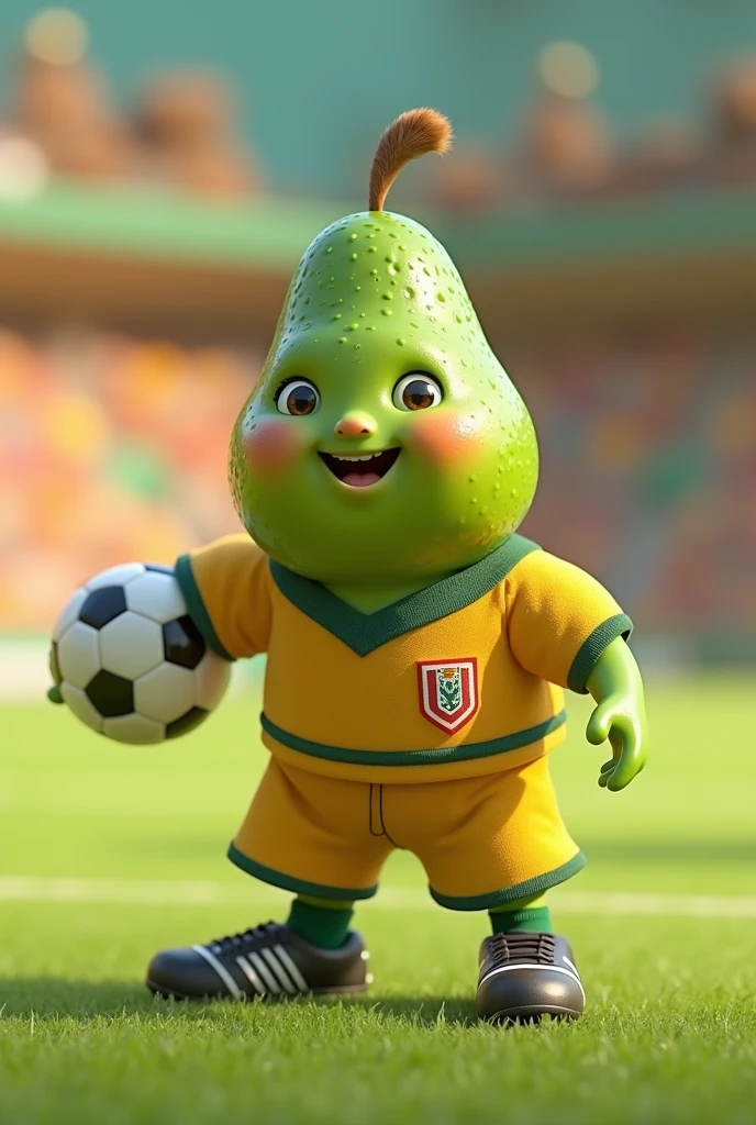baby avocado playing with sports uniform