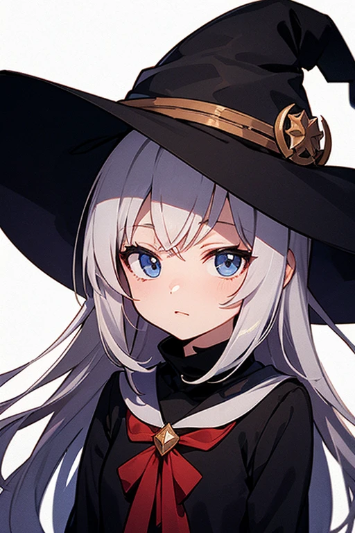 Anime girl witch hat beautiful background game sharp detail drawing 