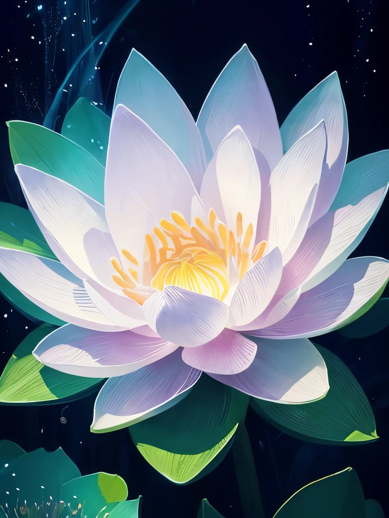 there are many white flowers that are glowing in the dark, an airbrush painting by Li Song, tumblr, psychedelic art, beautiful flowers and crystals, glowing flowers, beautiful!!! digital art, magical flowers, luminous flowers, surreal waiizi flowers, with lotus flowers, magical colorful flowers, beautiful depiction, ethereal!!! ultra realistic, glowing delicate flower, lotus flowers