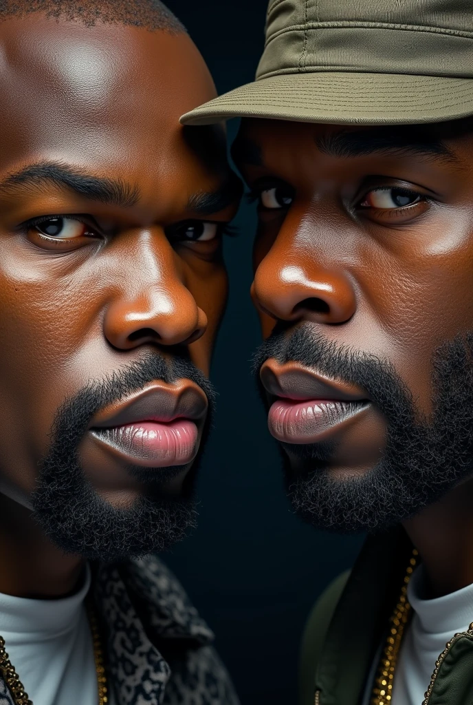 50cent e ice cube, textured skin