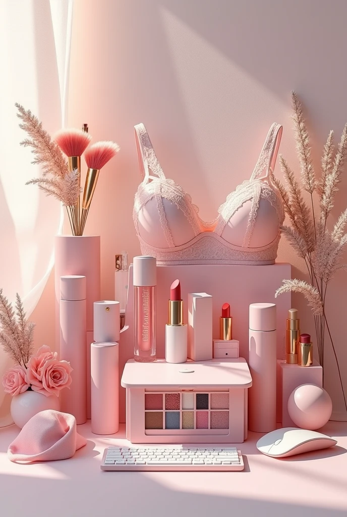 Une image contenant des produits cosmétiques, des sous vêtements et des accessoires informatiques
