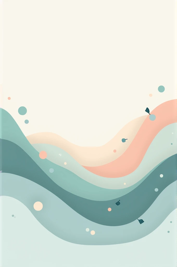 Create a serene abstract illustration that embodies tranquility. The image should feature soft, flowing lines and organic shapes that gently swirl and overlap, resembling waves or wind currents. Use a calming color palette of muted pastels like soft blues, gentle greens, and warm pinks. Incorporate subtle gradients to give a sense of depth and movement. The overall design should be minimalist yet fluid, invoking a sense of peace and relaxation, perfect for a wellness or mental health brand